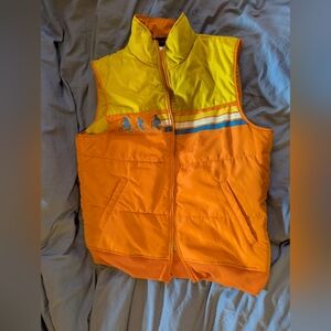 Stranger Things Vibrant Orange and Yellow Vest